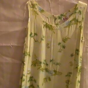 Tropical Print Midi Dress